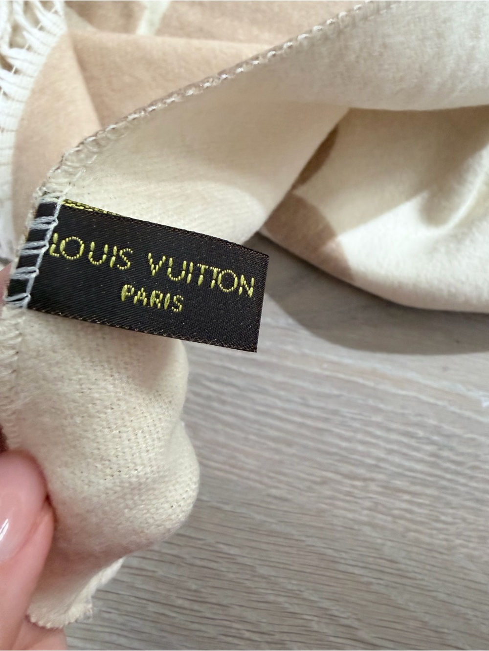 Luxury Gradient Fringe Shawl Scarf- Beige Taupe - Picture 12 of 13